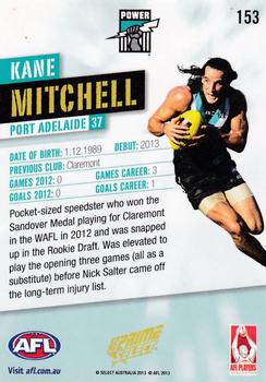 2013 Select Prime AFL #153 Kane Mitchell Back